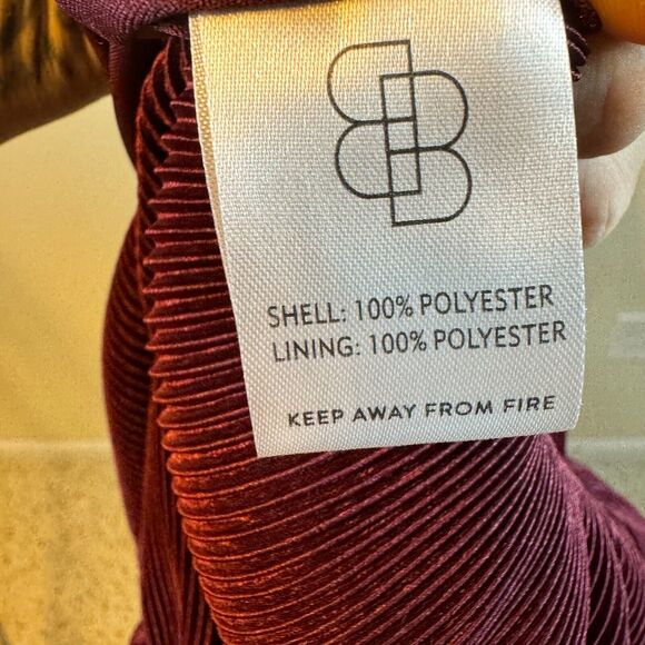 NWT BALTIC BORN Athena Pleated Ribbed Maxi Dress Mulberry Bridesmaid Sz S - Picture 9 of 10